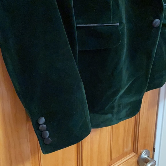 Forest green suede tux jacket - Picture 4 of 5